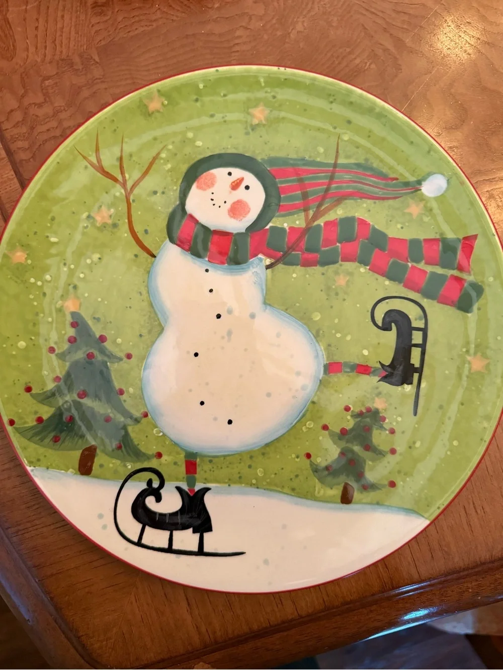 Susan Winget Snowman‎ Dessert Plate 8